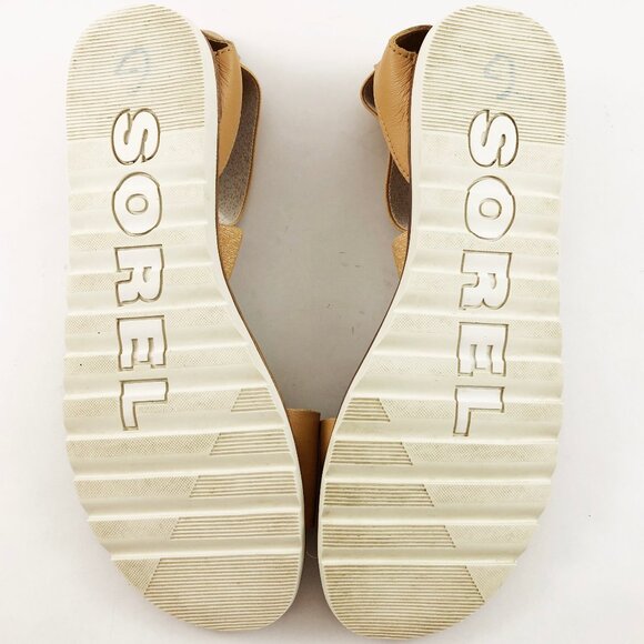 SOREL Ella II Sandal in Honest Beige/Chalk (Light Tan) 10.5 - Picture 9 of 10